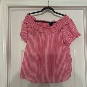Tommy Hilfiger pink and white stripped top size xl